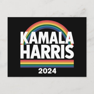 Postal Kamala Harris 2024 Arcoíris Orgullo Gay LGBT Elecc