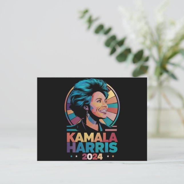 Postal Kamala Harris 2024 Elecciones al presidente Kamala (Anverso de pie)