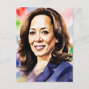 Postal Kamala Harris 2024 mi presidente es negro y femeni