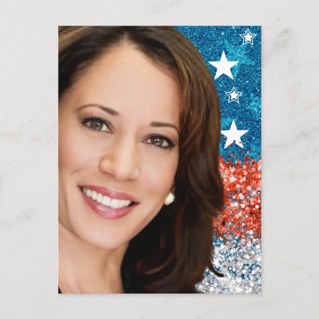 Postal Kamala Harris 2024 mi presidente es negro y femeni (Anverso)