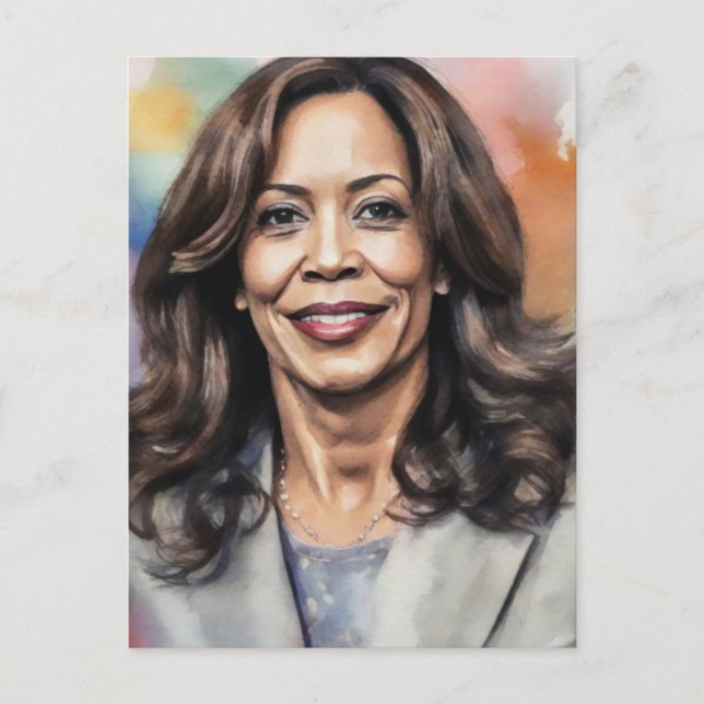 Postal Kamala Harris 2024 mi presidente es negro y femeni (Anverso)