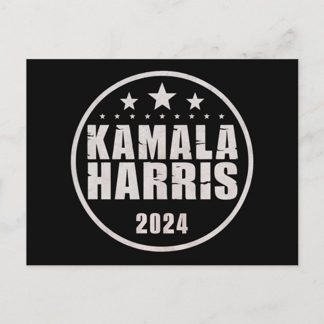 Postal Kamala Harris 2024 Para Presidente Retro Elección (Anverso)