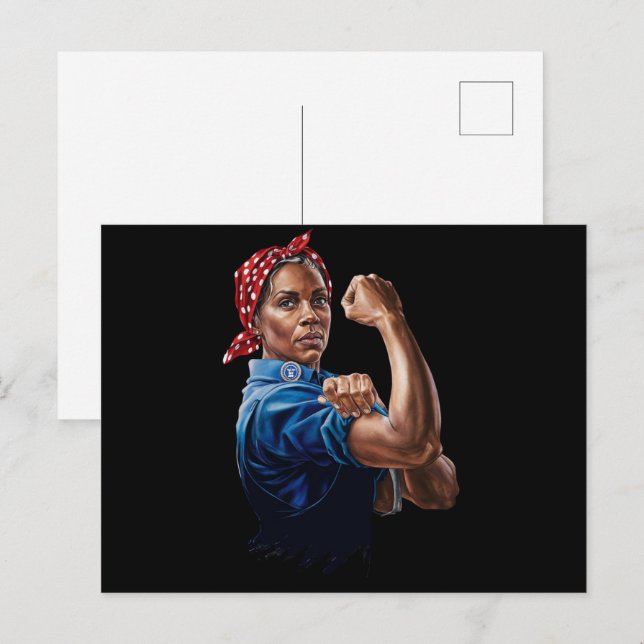 Postal Kamala Harris 2024 Rosie The Riveter Childless Cat (Anverso / Reverso)