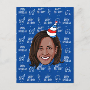 Postal KAMALA HARRIS Cumpleaños