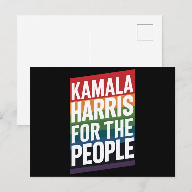 Postal Kamala Harris obsequio de cortesía de lesbianas, g (Anverso / Reverso)
