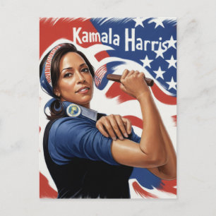 Postal Kamala Harris Patriotic