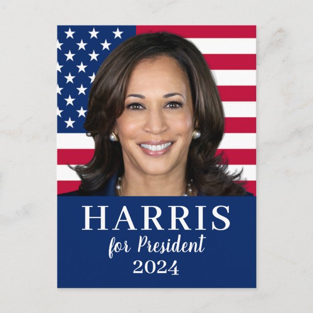 Postal Kamala Harris Por El Presidente 2024 (Anverso)