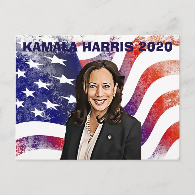 Postal Kamala Harris por las elecciones presidenciales de (Anverso)