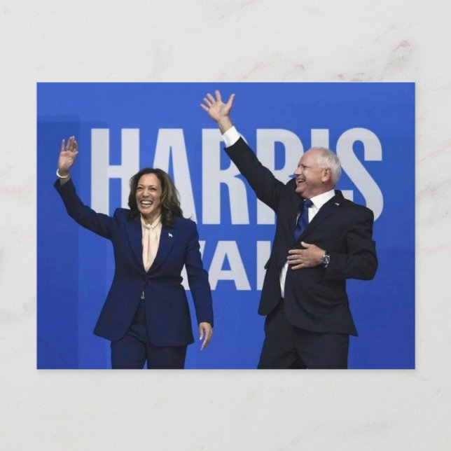 Postal Kamala Harris Tim Walz (Anverso)