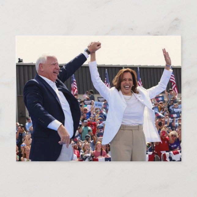 Postal Kamala Harris Tim Walz exterior (Anverso)