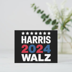 Postal Kamala Harris Walz Por Vicepresidente