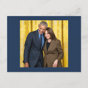 Postal Kamala Harris y Barack Obama