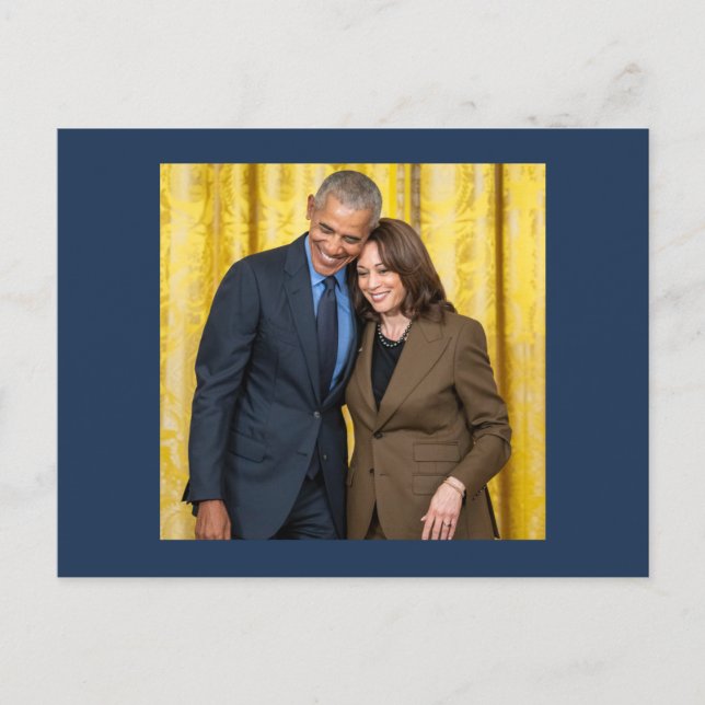 Postal Kamala Harris y Barack Obama (Anverso)