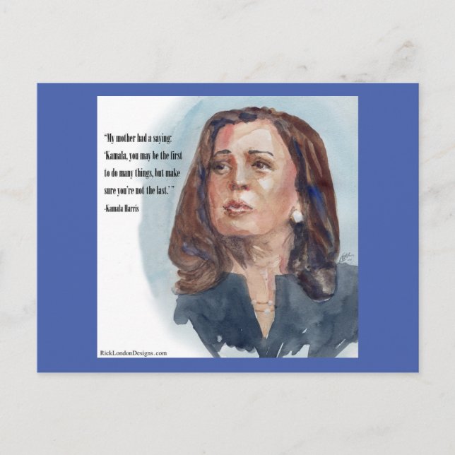 Postal Kamala Harris y presupuesto (Anverso)