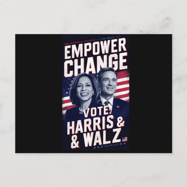 Postal Kamala Harris y Tim Walz (Anverso)