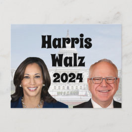 Postal Kamala Harris y Tim Walz 2024