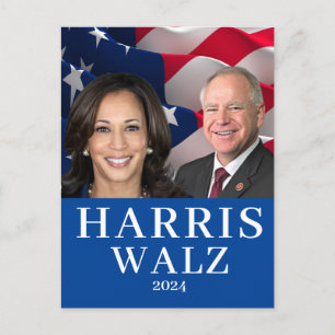 Postal Kamala Harris Y Tim Walz 2024