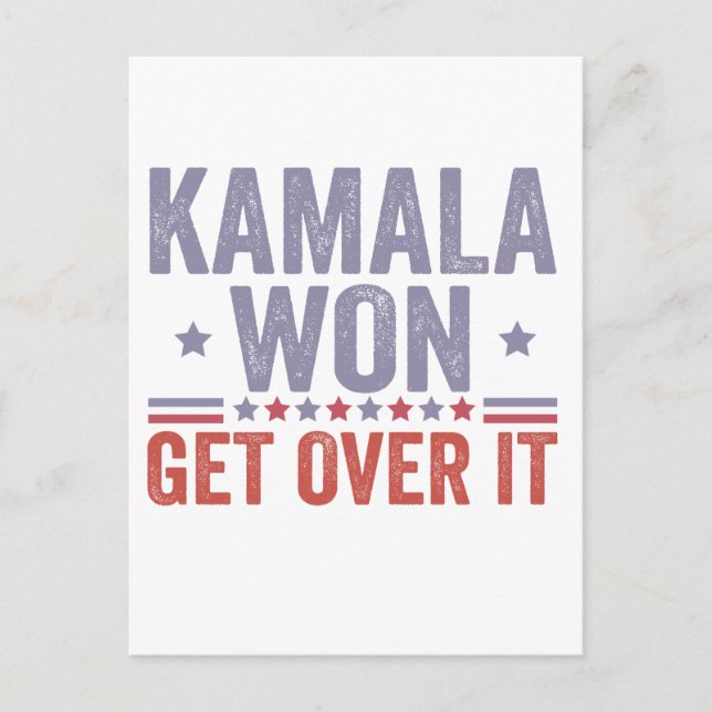 Postal Kamala se recuperará de las elecciones Harris Walz (Anverso)