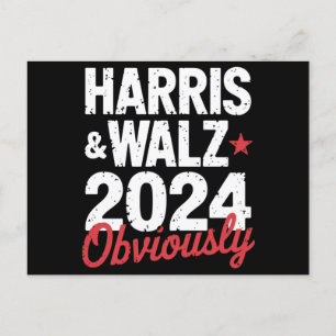 Postal Kamala Walz Obviamente 2024 Harris Waltz 2024