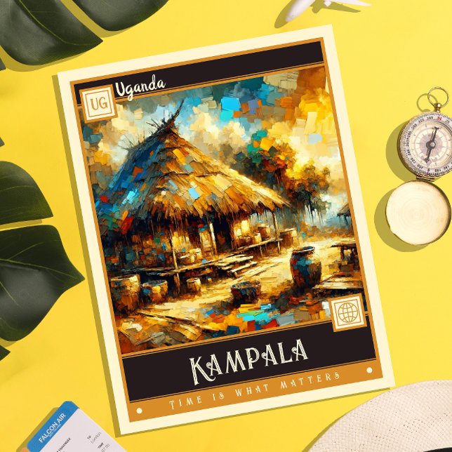 Postal Kampala (Uganda) | Pintura de época (Subido por el creador)