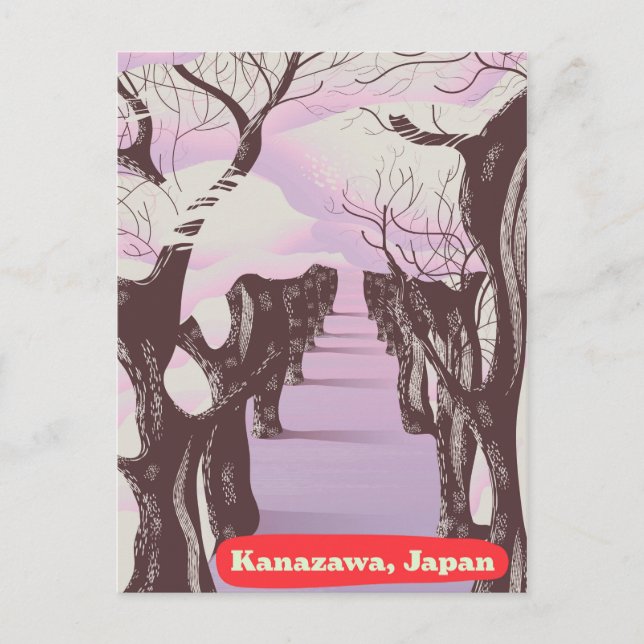 Postal Kanazawa, Japón florece (Anverso)