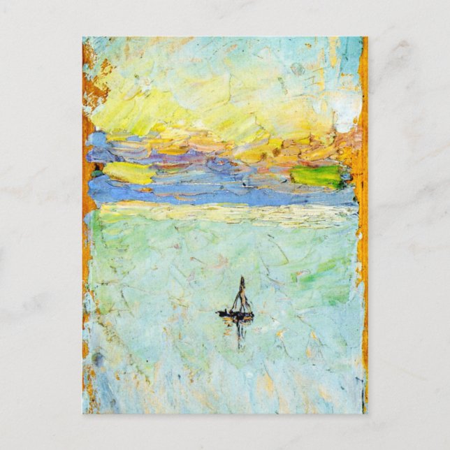 Postal Kandinsky - Barco de vela en el mar (Anverso)