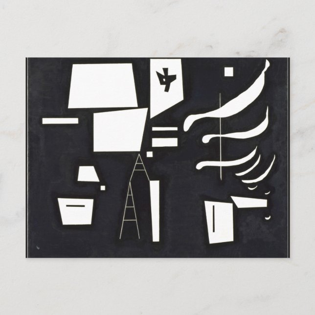 Postal Kandinsky - Blanco - Suave y duro (Anverso)