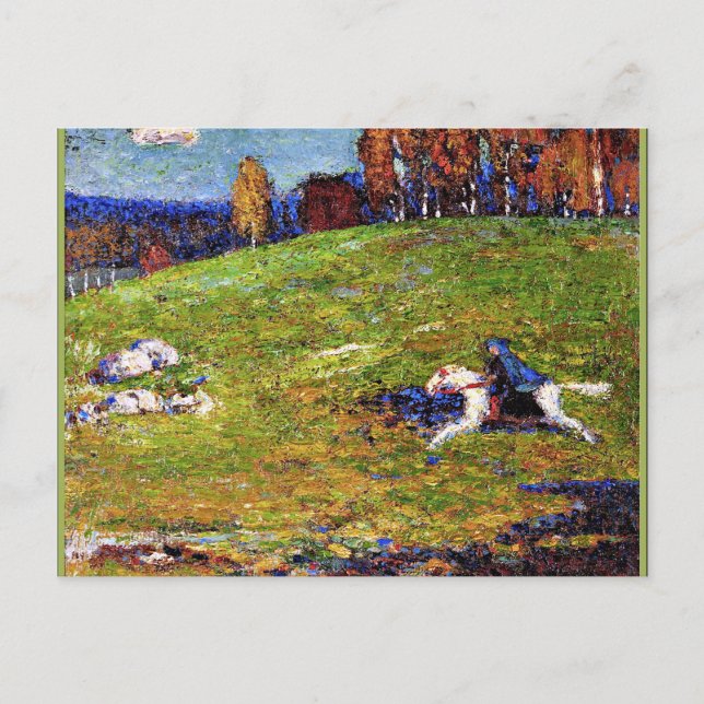 Postal Kandinsky - Blue Rider, pintura del paisaje (Anverso)