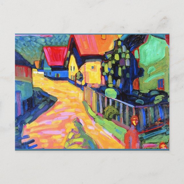 Postal Kandinsky - Calle Murnau con mujeres, obra de arte (Anverso)