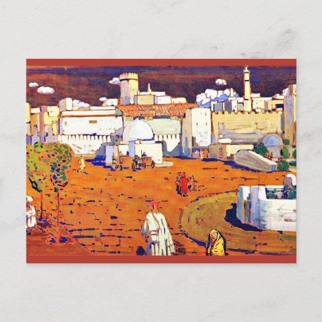 Postal Kandinsky - Ciudad árabe, 1905 (Anverso)