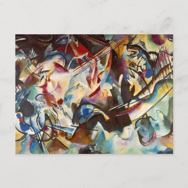 Postal Kandinsky Composición VI Pintura abstracta (Anverso)