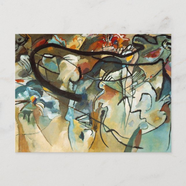 Postal Kandinsky Composition V Pintura abstracta (Anverso)