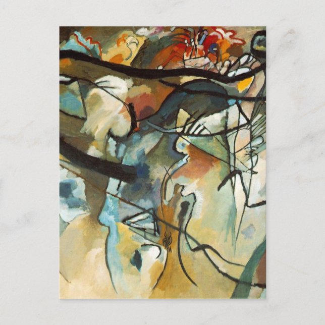 Postal Kandinsky Composition V Pintura abstracta (Anverso)