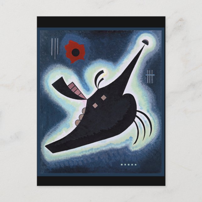 Postal Kandinsky - Cuadrado negro puntiagudo (Anverso)