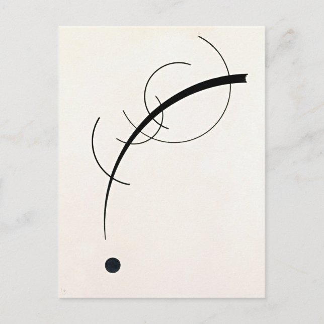 Postal Kandinsky - Curva libre (Anverso)