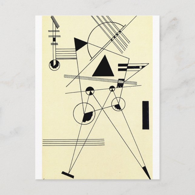 Postal Kandinsky - Dibujando para el punto (Anverso)