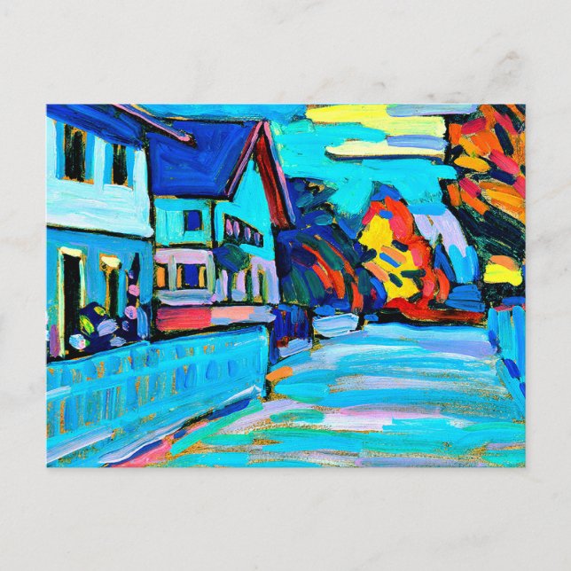 Postal Kandinsky - Dos casas (Anverso)
