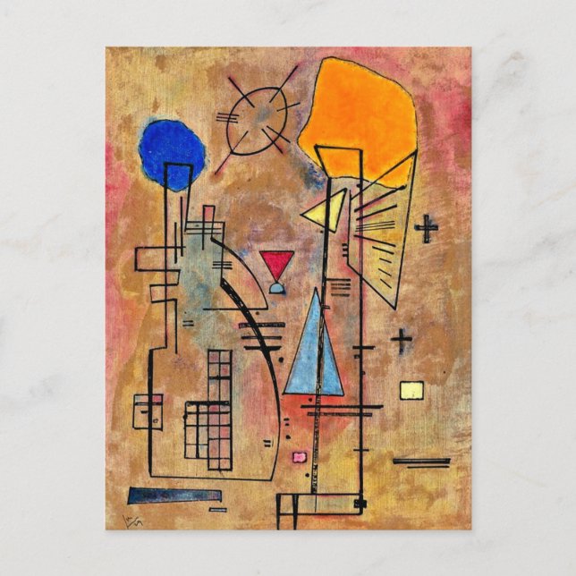 Postal Kandinsky - Eins Zwei, (Anverso)