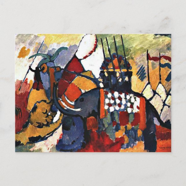 Postal Kandinsky - El elefante (Anverso)