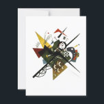 Postal Kandinsky En White II - Resumen De Arte Expresioni<br><div class="desc">Una de las obras más notables de Wassily Kandinsky,  uno de los fundadores del arte abstracto. Kandinsky ocupó su lugar en la historia como uno de los artistas únicos que abrió nuevos caminos en el arte mundial.</div>