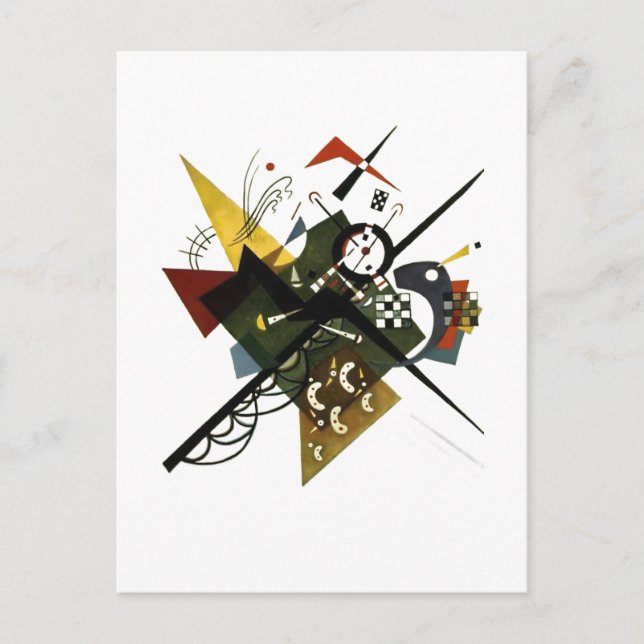 Postal Kandinsky En White II - Resumen De Arte Expresioni (Anverso)