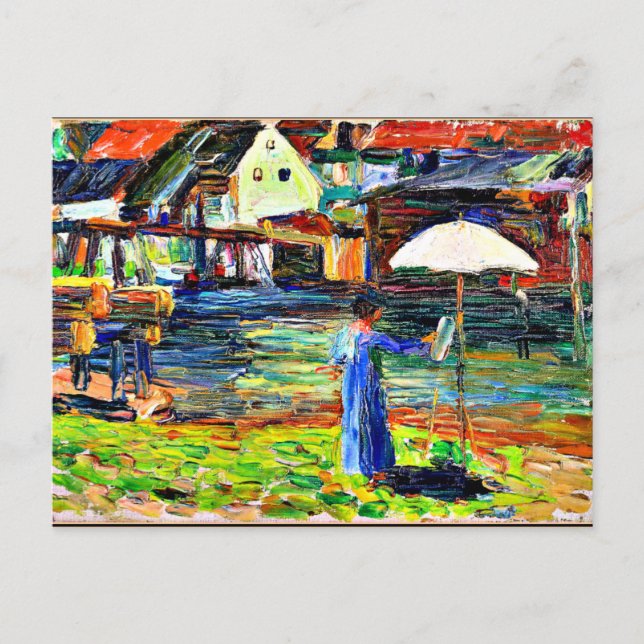 Postal Kandinsky - Gabriele Munter Pintura en Kallmunz (Anverso)