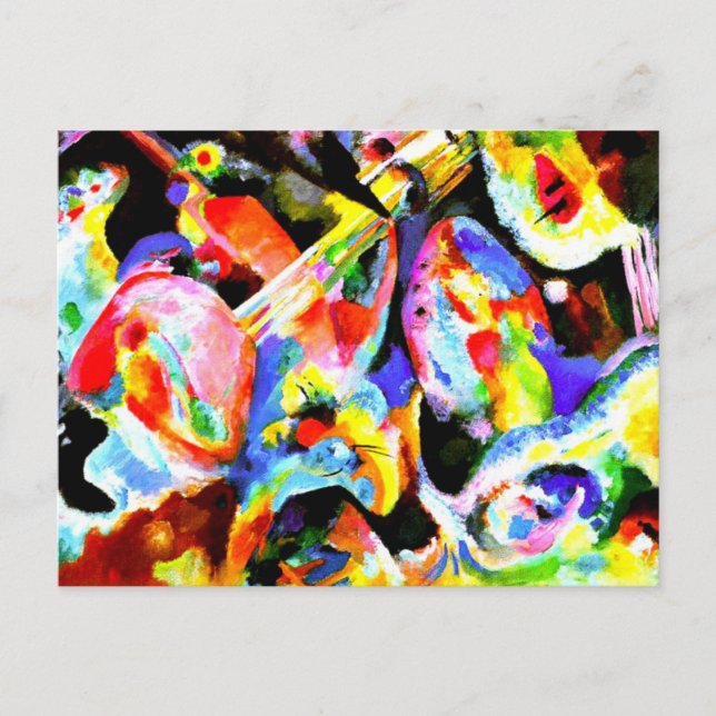 Postal Kandinsky - Improvisación de inundación (Anverso)