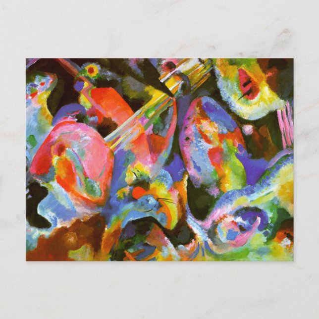 Postal Kandinsky - Improvisación de inundaciones, deluxe (Anverso)
