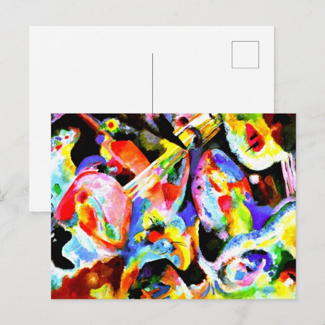 Postal Kandinsky - Inundación Improvización, (Anverso / Reverso)
