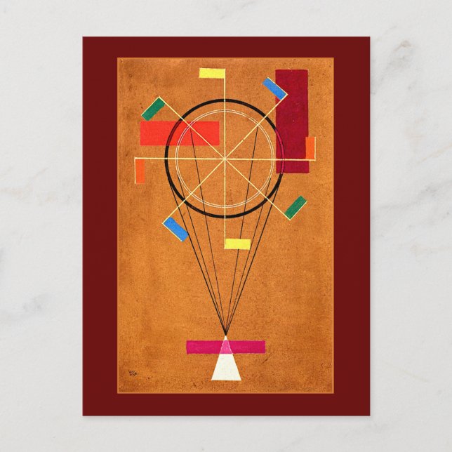 Postal Kandinsky - Jolly, pintura abstracta, (Anverso)