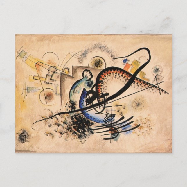 Postal Kandinsky - La Línea Negra (Anverso)
