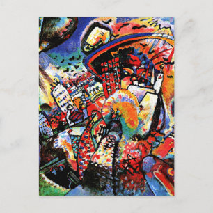 Postal Kandinsky - Moscú I, paisaje urbano colorido