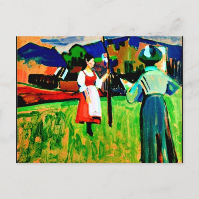 Postal Kandinsky - Murnau, Gabrielle Munter Painting (Anverso)