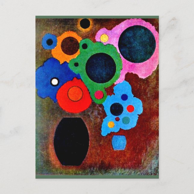 Postal Kandinsky - Negro en aumento, (Anverso)